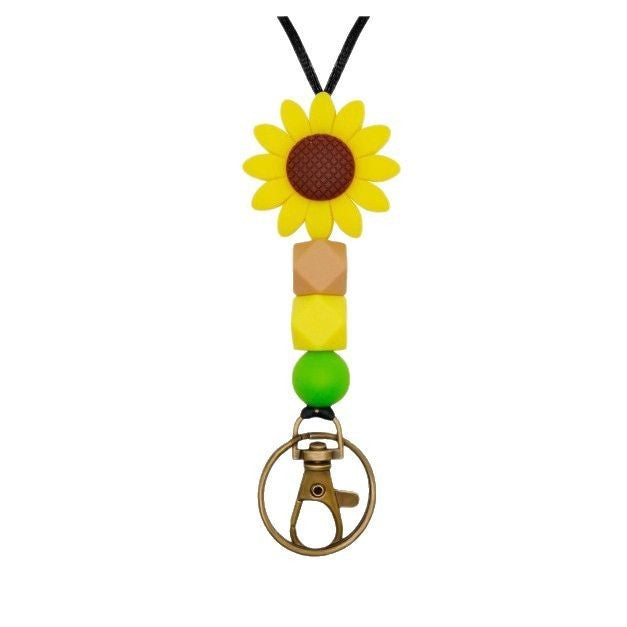 Bunter Blumen-Themen Perlen Schlüsselanhänger Halter Karnz