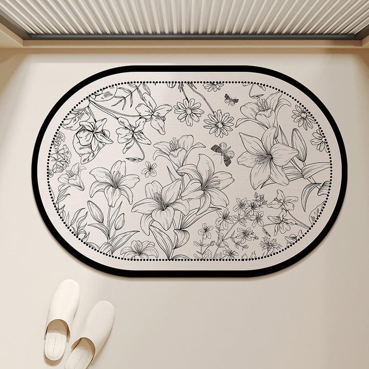 Floral-förmige dekorative Teppichmatte