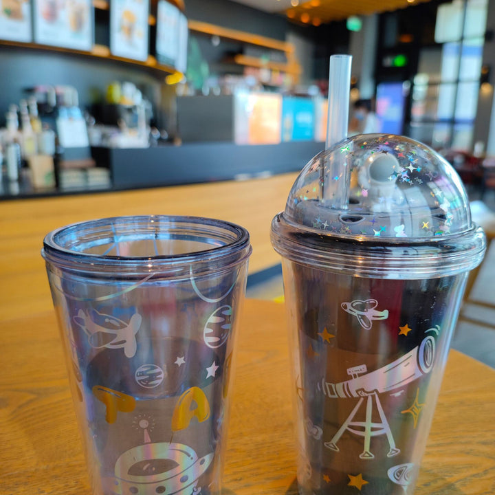 Damen personalisierte Trinkbecher mit kinderfreundlichem Astronauten-Design Karnz