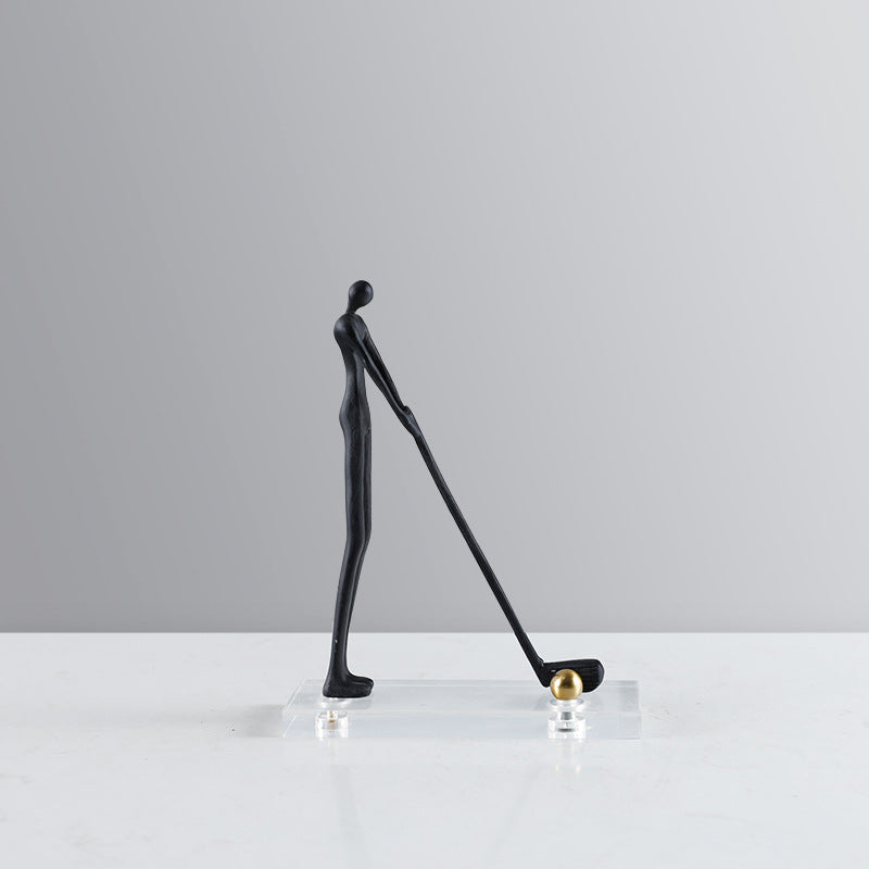 Abstrakte Golfer Skulptur