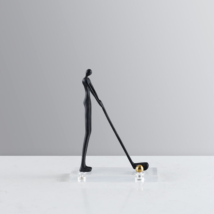 Abstrakte Golfer Skulptur