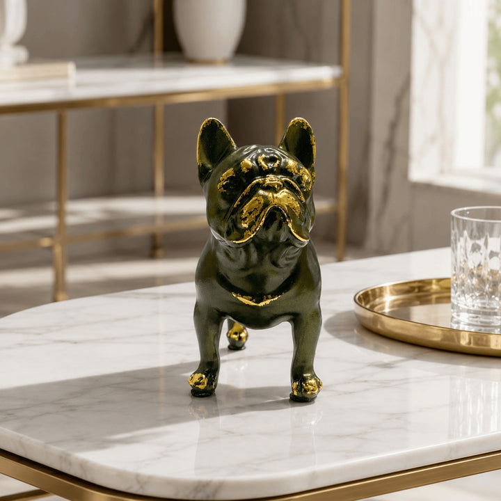 Dekofigur eines Französischen Bulldogs Karnz