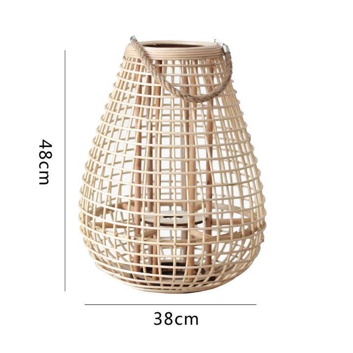 Dekorativer Rattan-Laterne mit Tragegriff Karnz