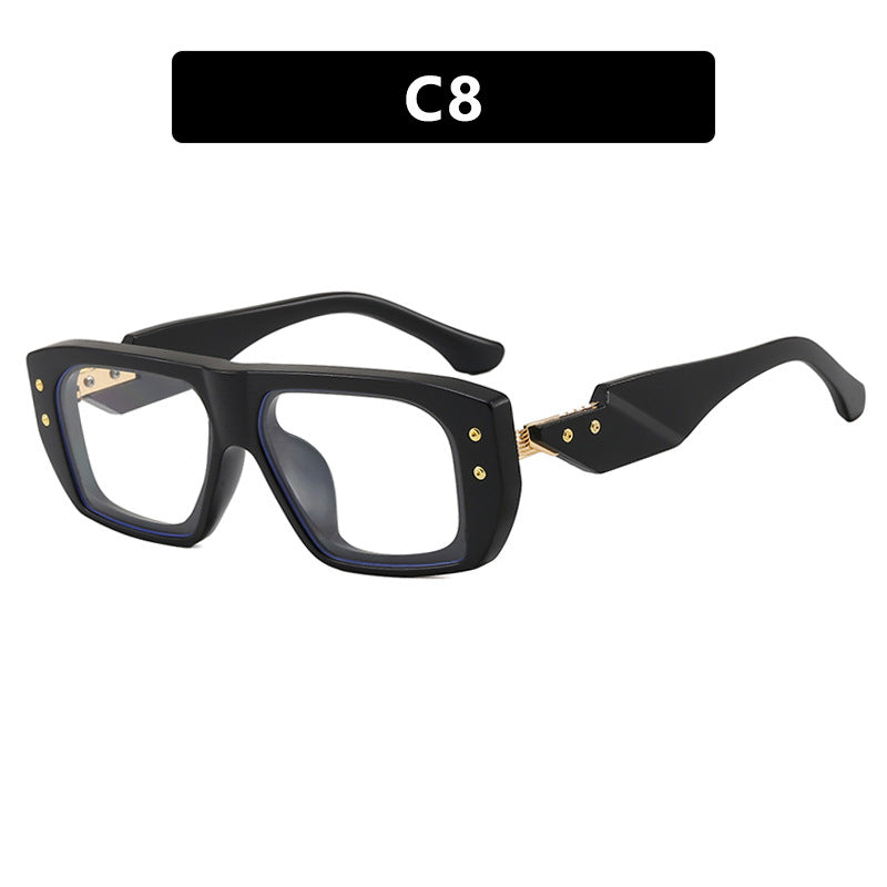 Damen modische quadratische Brille mit mehrfarbigem transparentem Rahmen Karnz