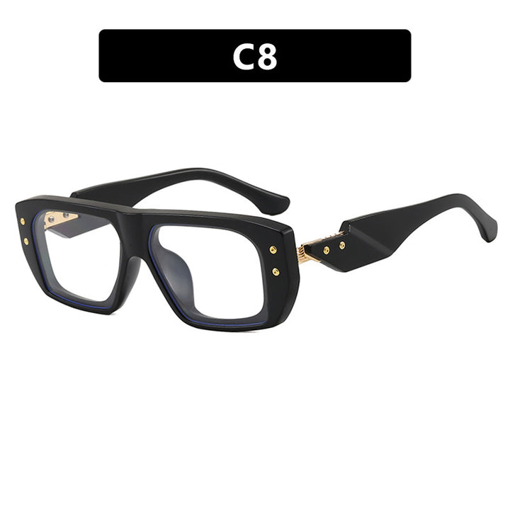 Damen modische quadratische Brille mit mehrfarbigem transparentem Rahmen Karnz