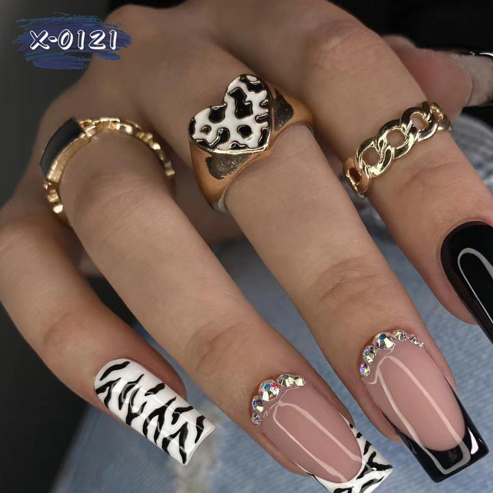 Trendige Tierdruck Nagelkunst Set