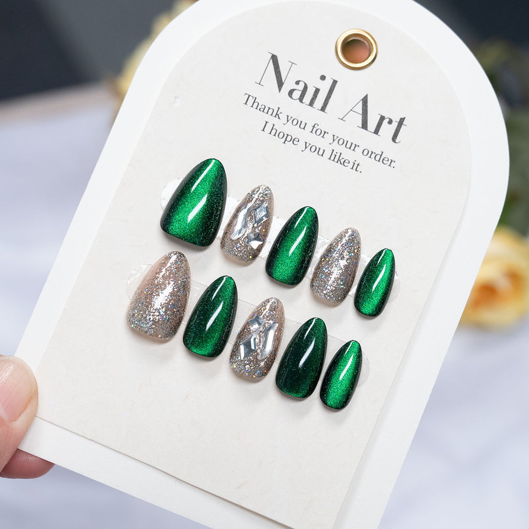 Hochglanz Press-On Nagelkunst