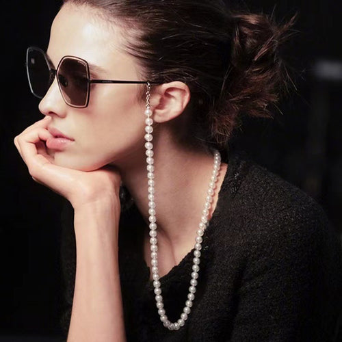 Elegante Lange Perlen Brillen Kette Karnz