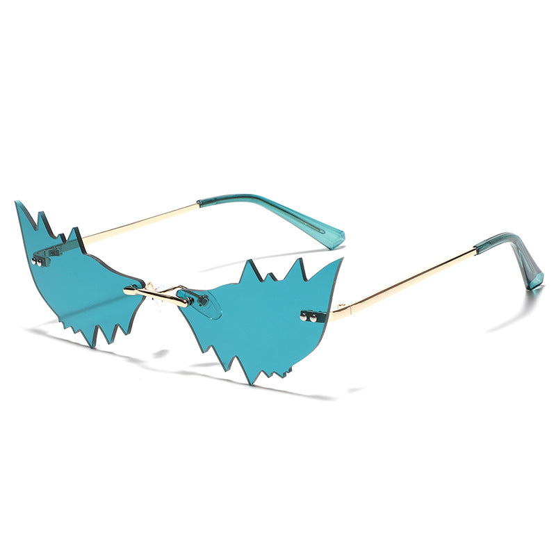 Damen Trendige Katzenaugen-Sonnenbrille mit schützendem UV-Filter und ausgefallenem Rahmen Karnz