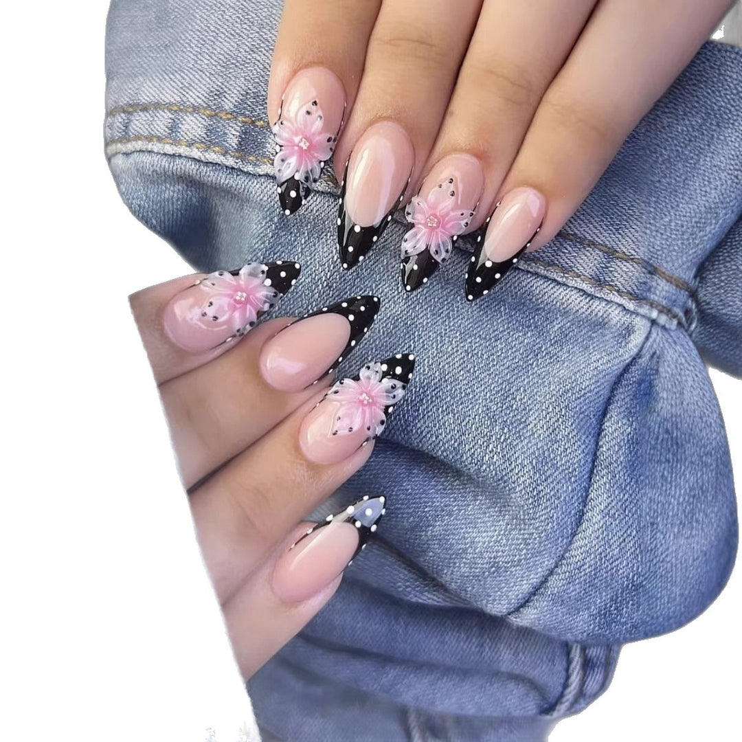 Künstlerische Florale Stiletto Nagelverlängerungen
