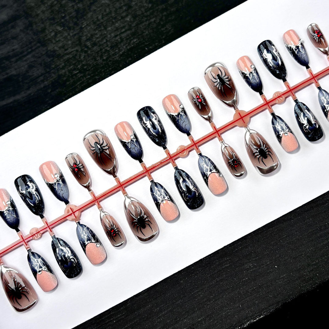Spider-Themen Press-On Nagelkunst Set