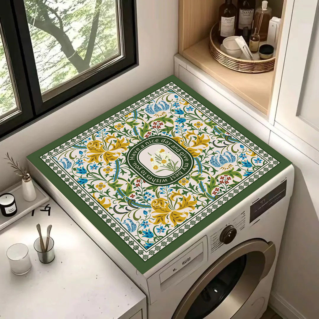 Vintage Floral Decorative Laundry Mat Karnz