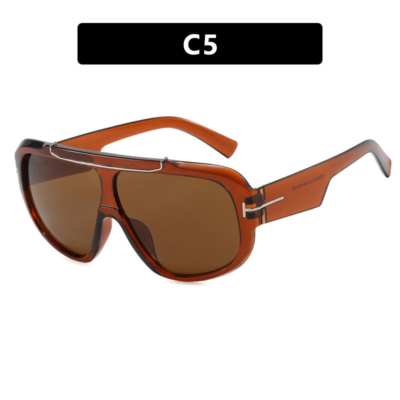 Damen Oversized-Sonnenbrille im modernen, transparenten Design Karnz