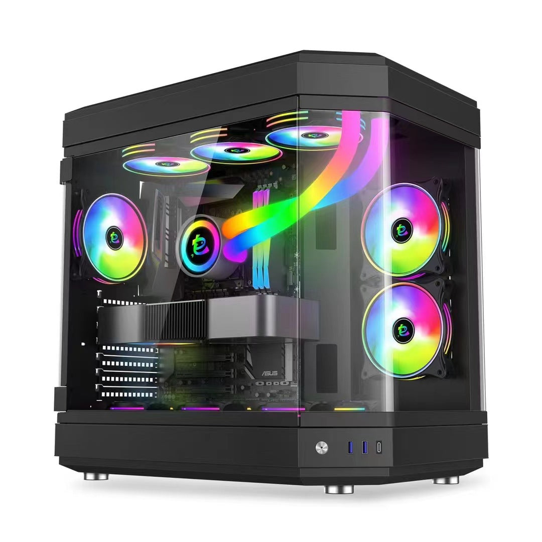Erweiterbares Transparentes Gaming-PC-Gehäuse Karnz
