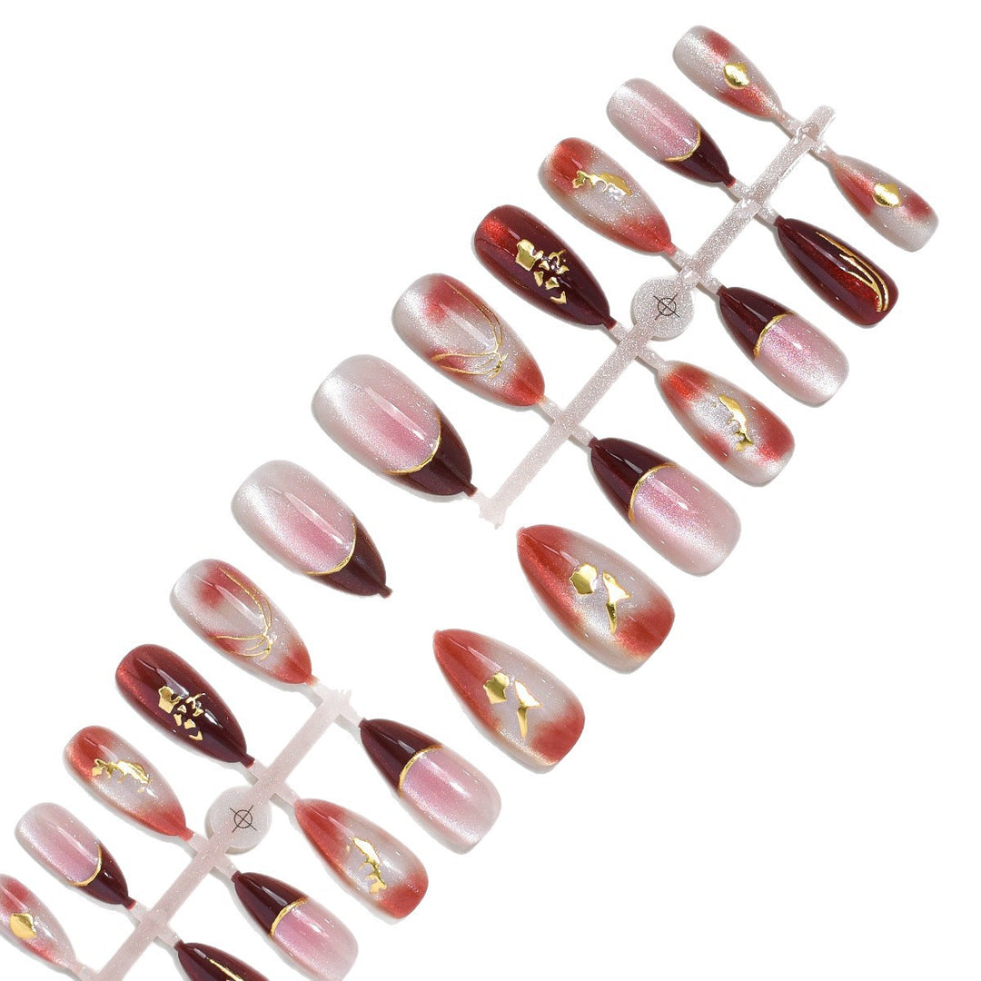 Künstlerisches Press-On Nagelset mit einzigartigen Designs Karnz