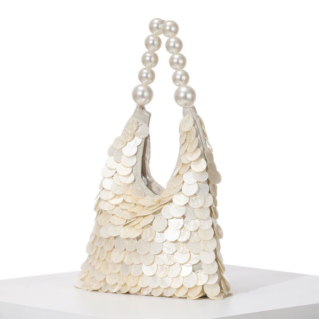 Shell-Embossed Abendtasche