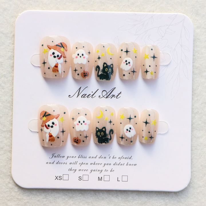 Halloween-Themen Press-On Nagelkunst Set Karnz