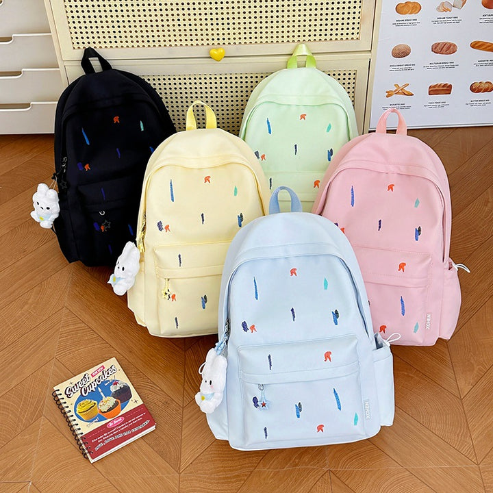 Leichter Rucksack mit süßem gesticktem Design Karnz