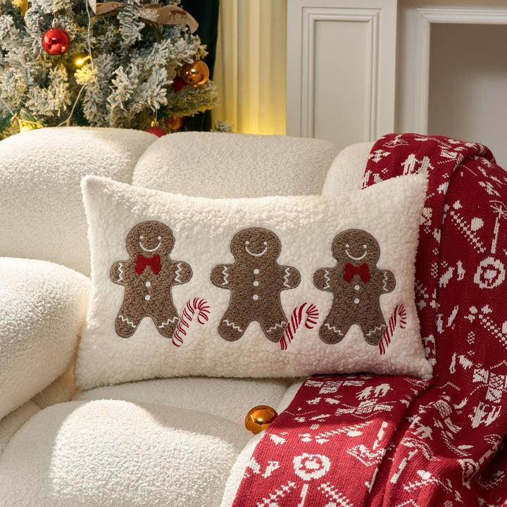 Festlicher getufteter Chenille Merry Christmas Nackenstützkissen