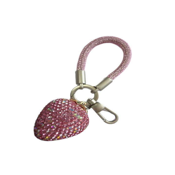 Glitzernde Erdbeer Charm Schlüsselanhänger Karnz