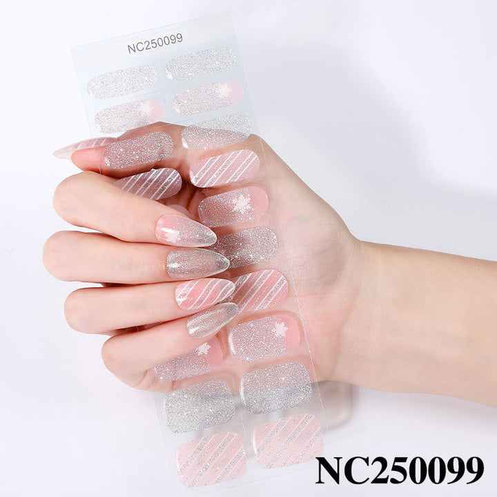 Elegante Blumenmuster Nagelwraps
