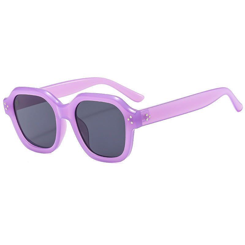 Damen Modische Retro-Sonnenbrille mit breitem Rahmen und UV-Schutz Karnz