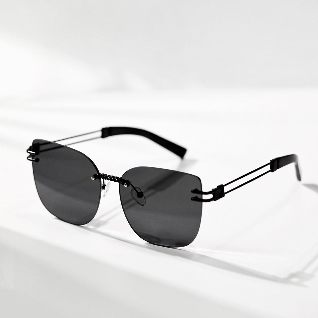 Damen Oversized Sonnenbrille mit stylischem Farbverlauf und einzigartigem Rahmen Karnz