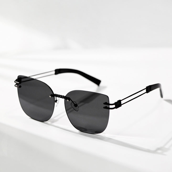 Damen Oversized Sonnenbrille mit stylischem Farbverlauf und einzigartigem Rahmen Karnz