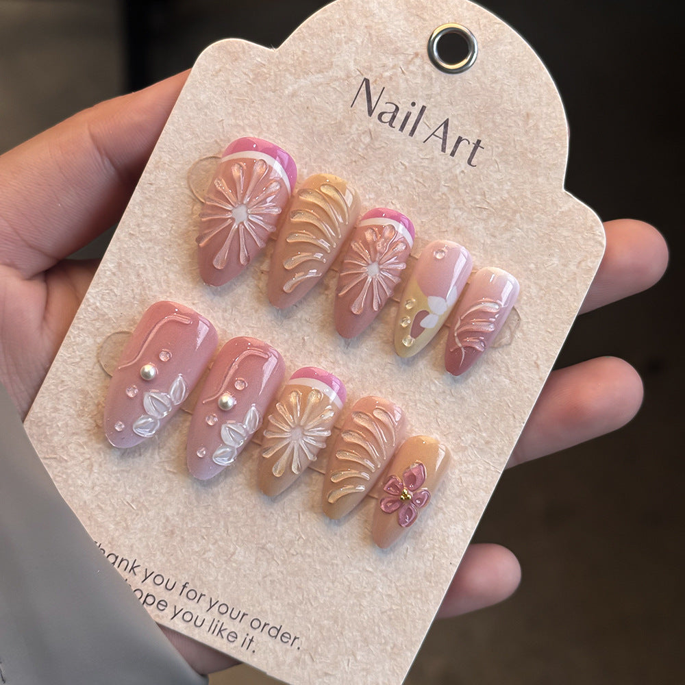 Elegantes Press-On Nagelkunst-Set Karnz