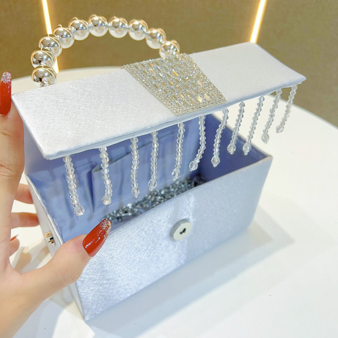 Vintage-inspirierte Perlen-Abendhandtasche