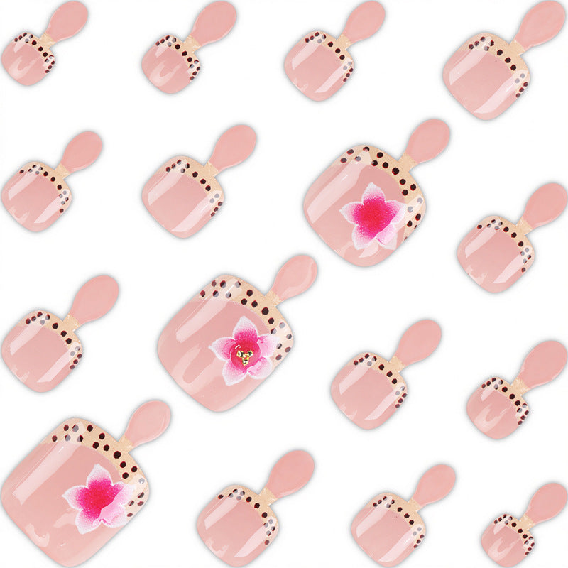 Florales Kunst Press-On Nageldesign Karnz