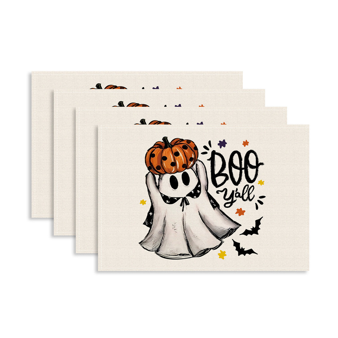 Mehrteiliges Halloween-Tischset aus abwischbarem Vinyl rutschfeste Platzdeckchen