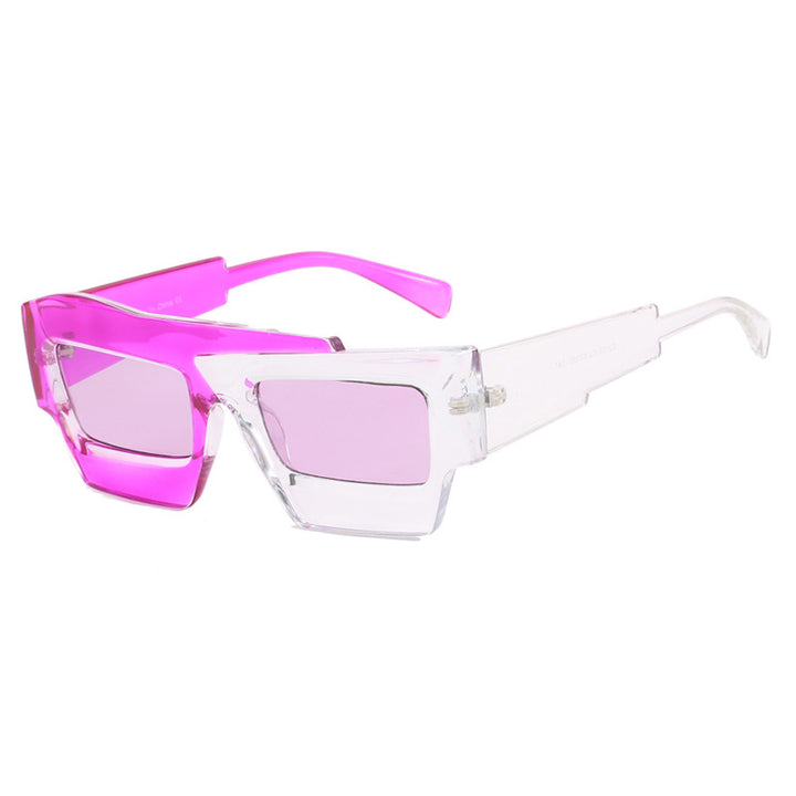 Damen trendy geometrische Sonnenbrille Karnz