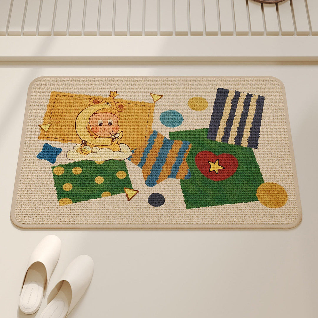 Patchwork Katzen-Themen Teppich