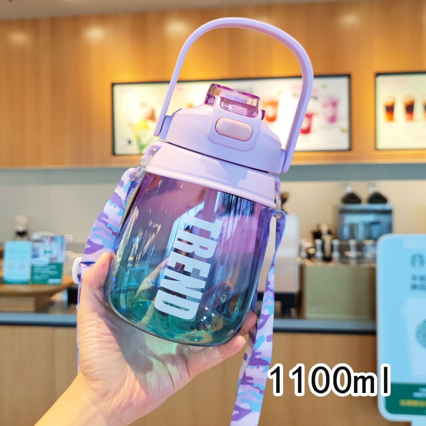 Damen multifunktionale Trinkflasche mit Sicherheitsverschluss und ergonomischem Tragegriff Karnz
