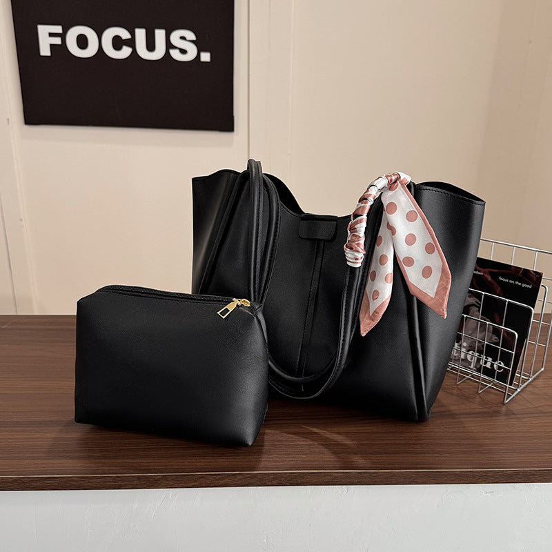 Elegante Tote Bag mit abnehmbarem Schal