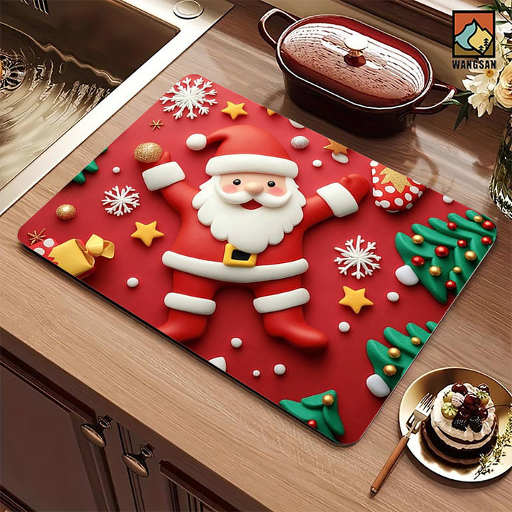 Festliche Weihnachtsküchenmatte