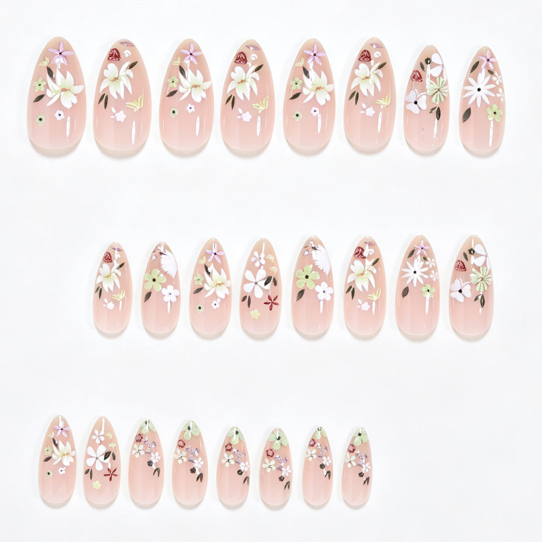 Florale Kunst Acryl Nagelspitzen Karnz