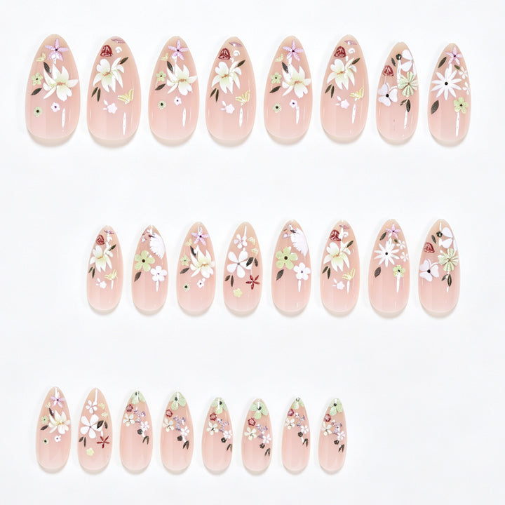 Florale Kunst Acryl Nagelspitzen Karnz