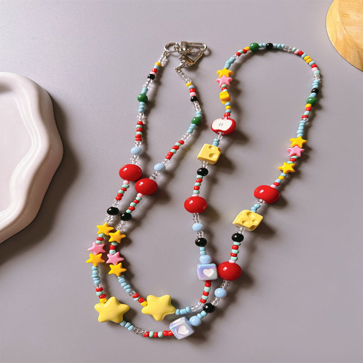 Farbenfrohes Perlen-Handyhalsband Karnz 1790135533