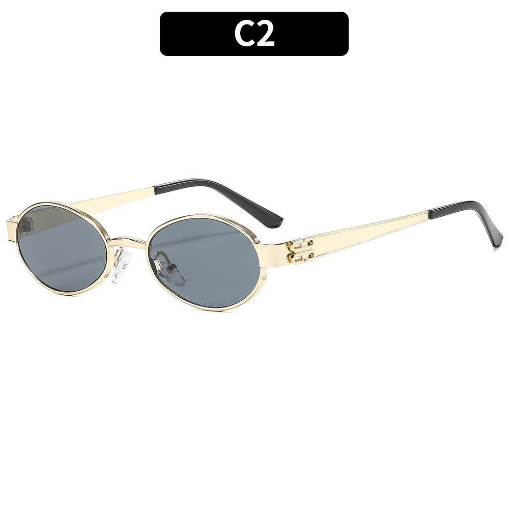 Avant-Garde Ovalrahmen Sonnenbrille