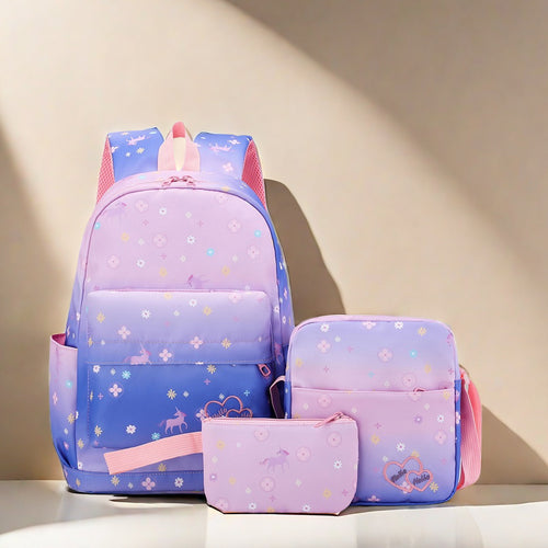 Verspielt Blumenmuster Rucksack Set Karnz