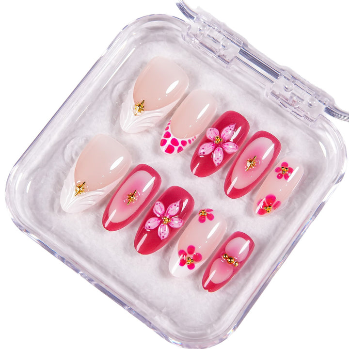 Dekoratives Floral Press-On Nagelset