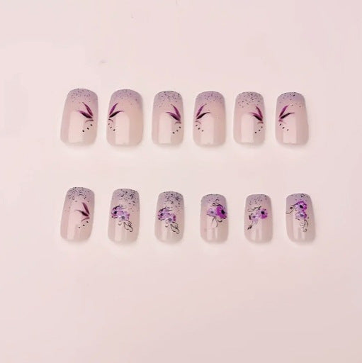 Elegante Blumendesign Acryl-Nagelkunst-Verstärkungen Karnz