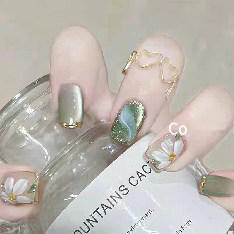 Luxus Ombre Leopard Druck Auf Nail Set Karnz