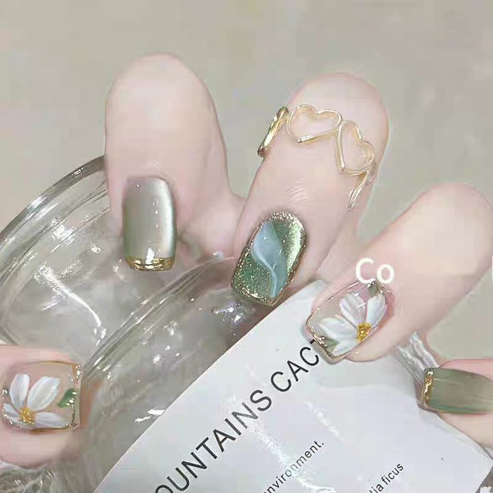 Luxus Ombre Leopard Druck Auf Nail Set Karnz