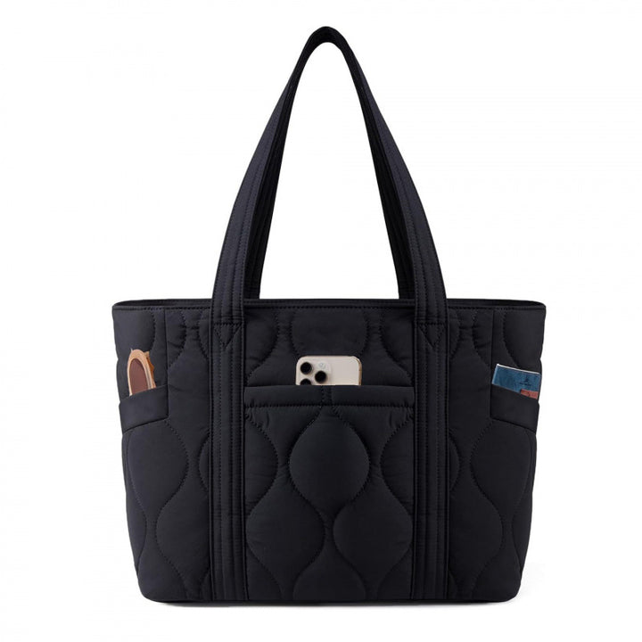 Gesteppten Alltagstasche mit Mehreren Außentaschen Karnz