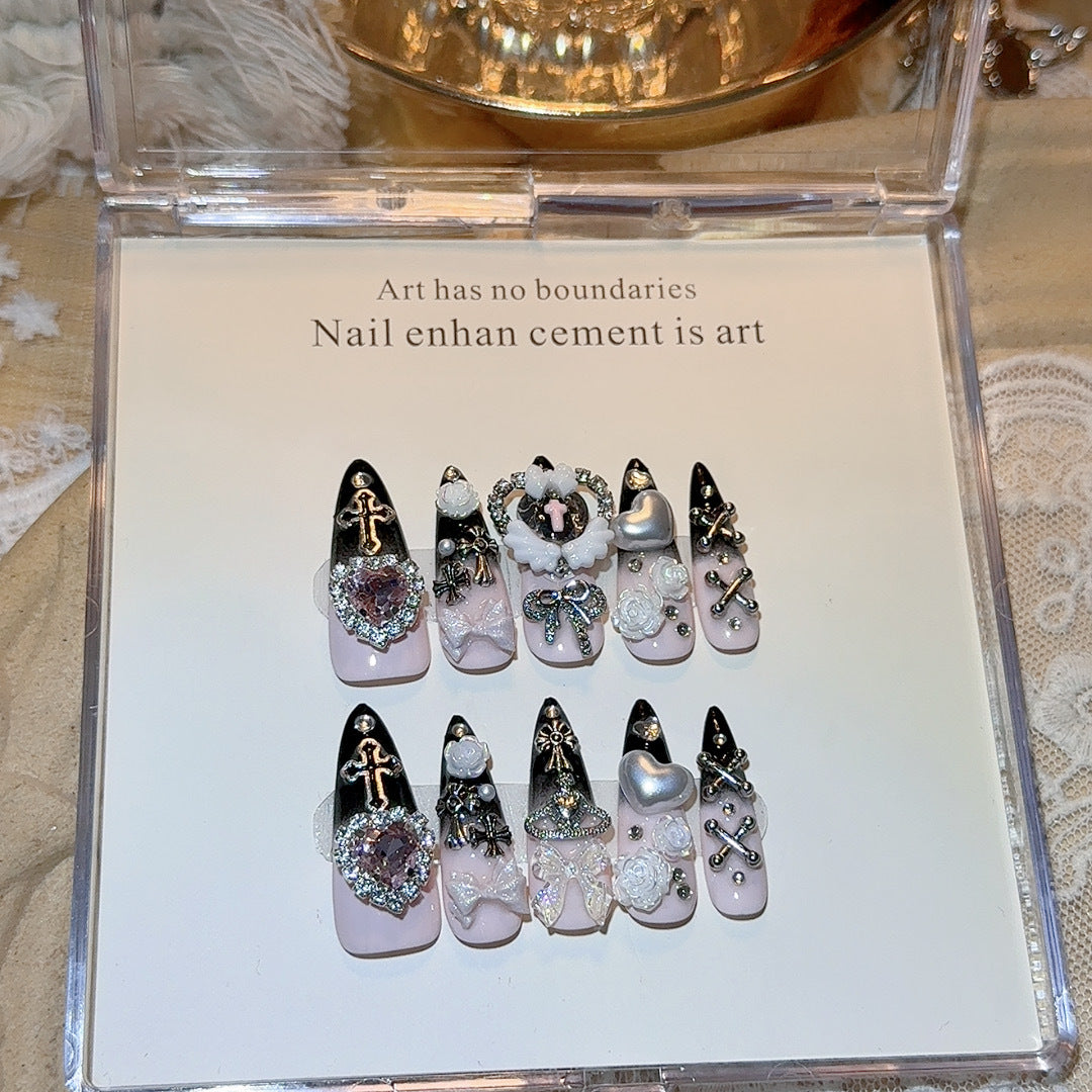 Verschnörkeltes gotisches Nagelschmuckset