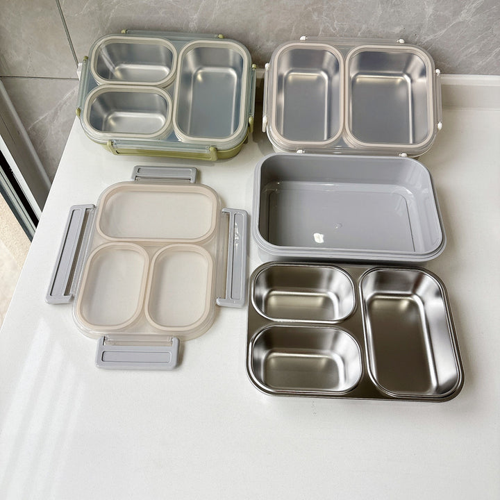 Dual-Compartment Stahl Lebensmittel Aufbewahrungsbehälter