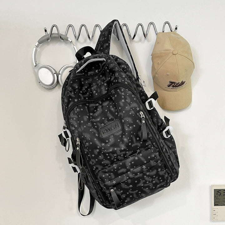 Stylische Multi-Taschen Stern-beschmückte Rucksack Karnz
